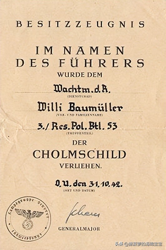 霍尔姆盾章二战德国,二战德国军奖章