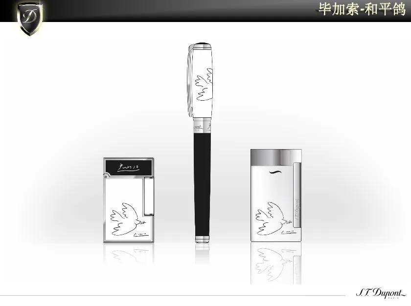 都彭和平鸽打火机金色,毕加索1950年和平鸽作品欣赏