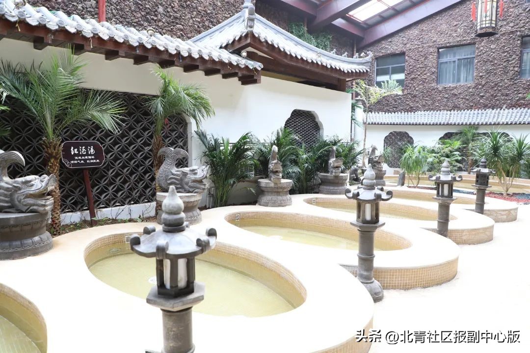 北京通州乔庄温泉度假村,园林温泉区