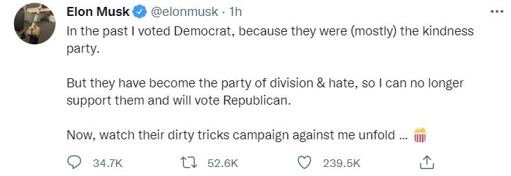 马斯克推特发文说拜登,拜登否认马斯克推特收购案