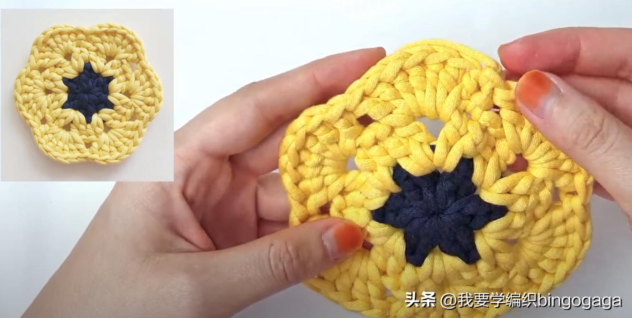 祖母方格小包包拼接编织教程,方形镂空小花包编织教程