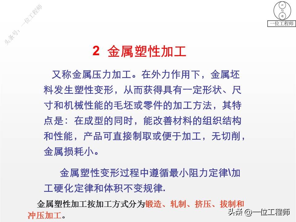 金属材料的5种成型加工，3类热处理和2类表面处理，PPT完整介绍