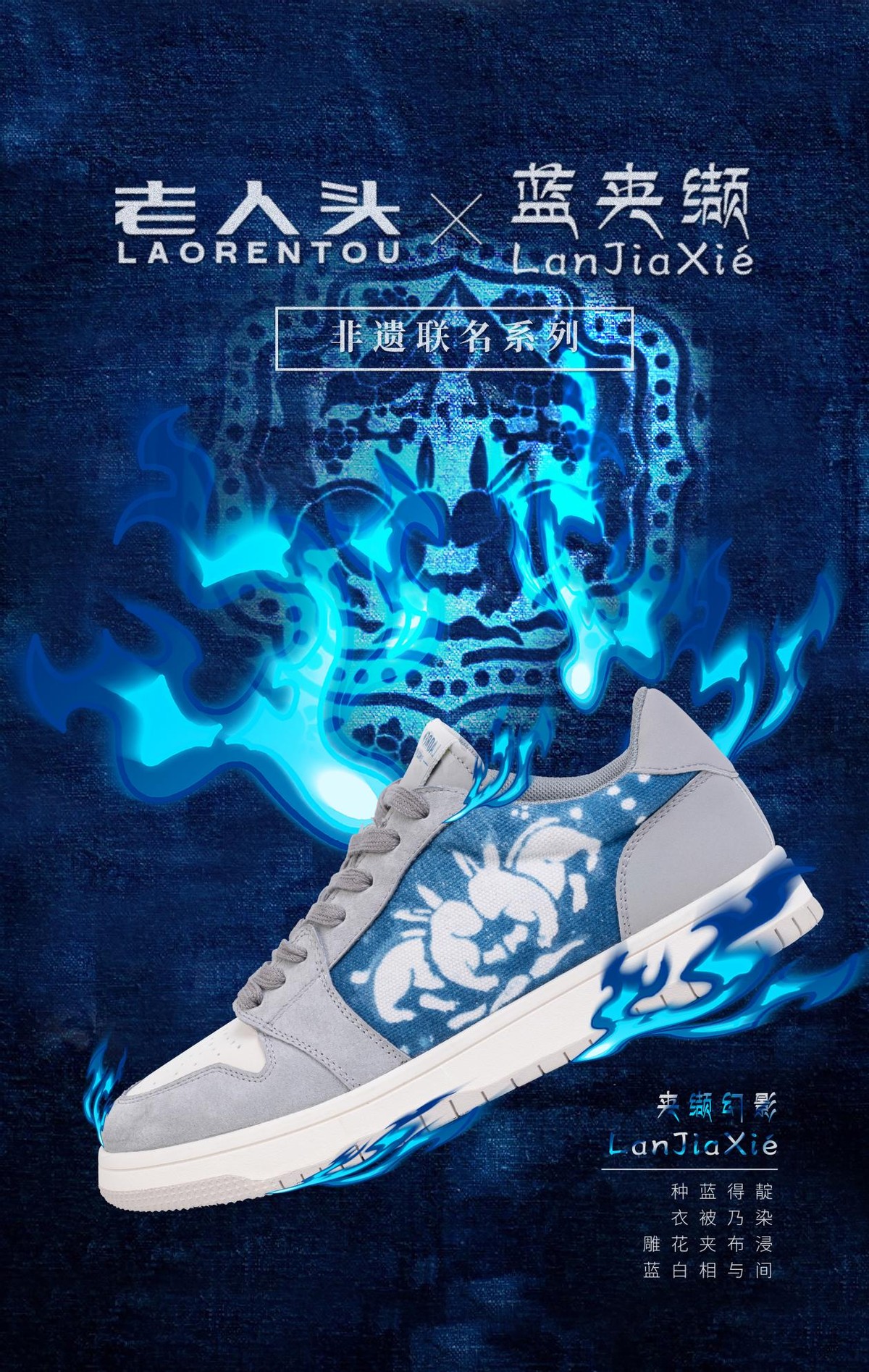 老人家联名鞋,老人头鞋一体成型旅游鞋