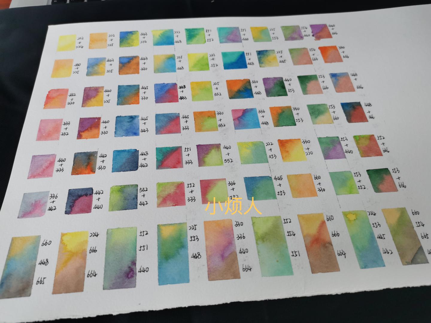 初学者水彩颜料24色水彩工具套装,水彩颜料36色固体水彩套装