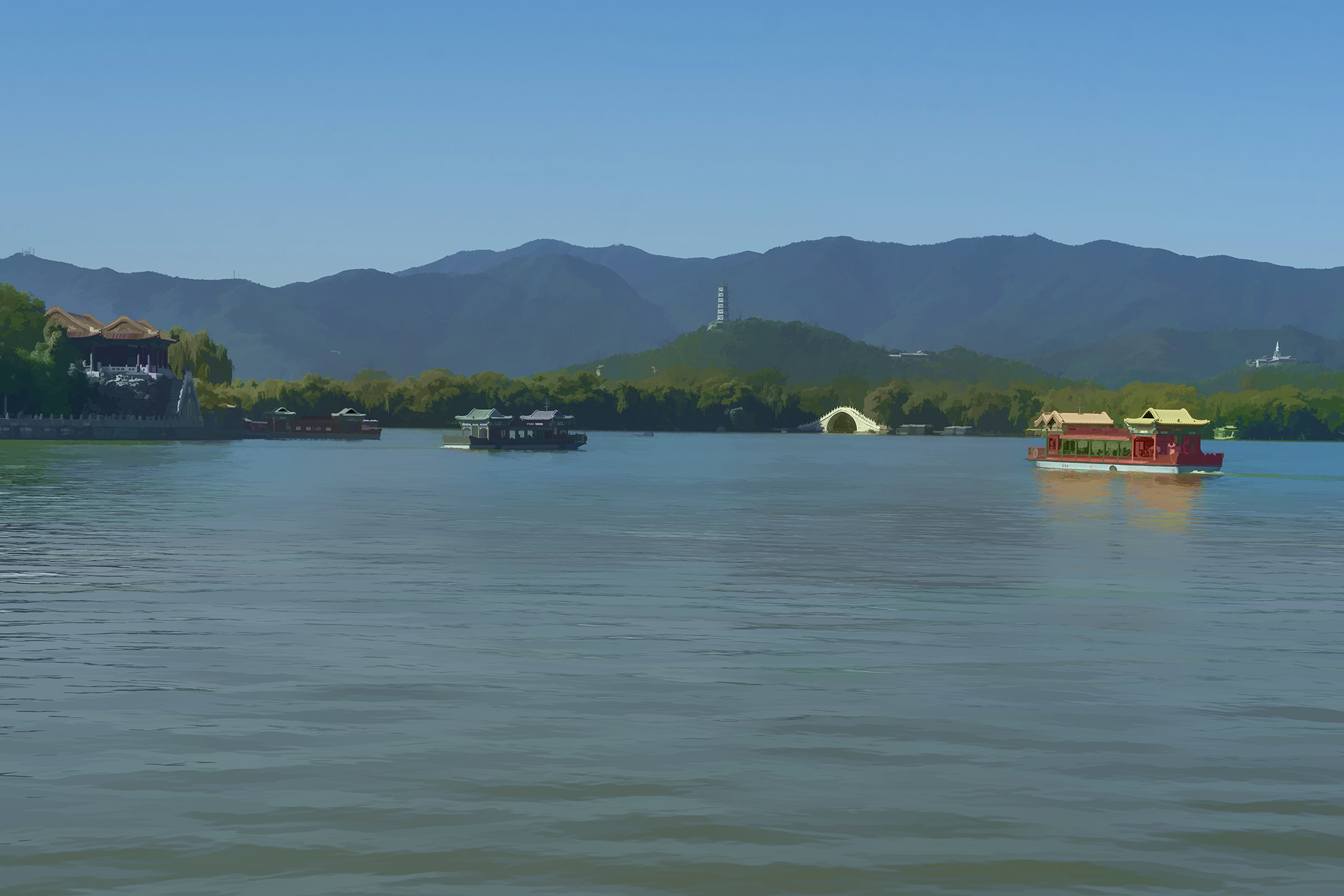 走颐和清漪，赏皇家园林之十一：昆明湖东堤（修订版）