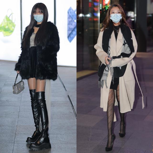 秋季过膝袜子穿法提升你的时尚感,深肉色丝袜的正确穿法