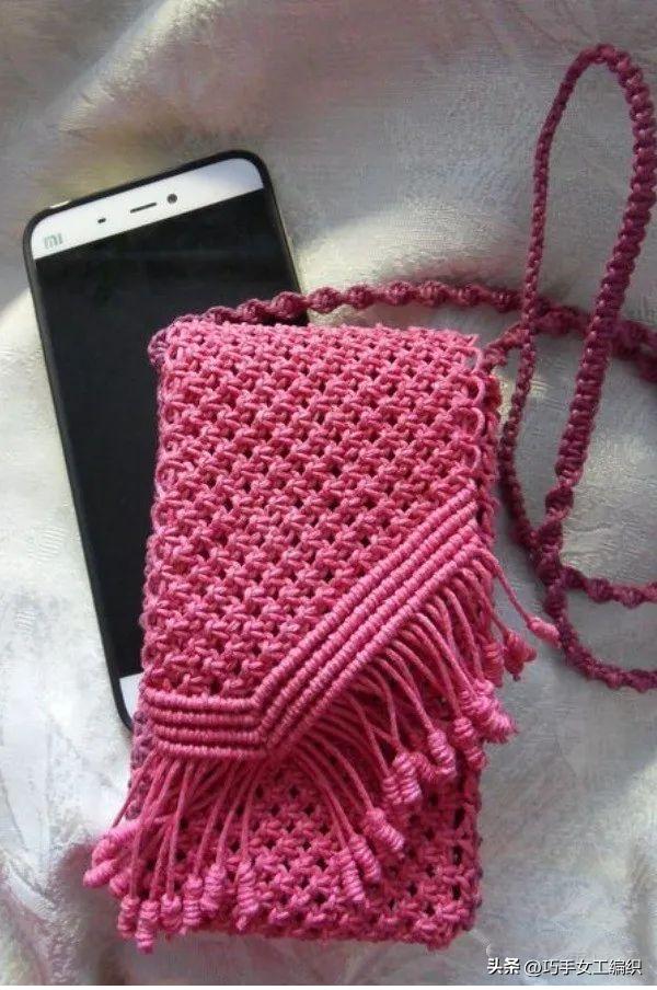 自己用绳子编一个东西,绳子编小包教程