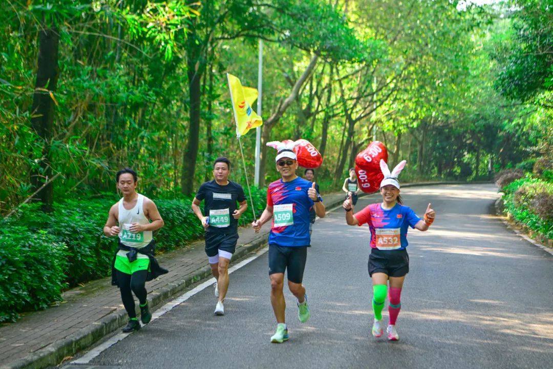 红色半程马拉松赛鸣枪,黄江迷你马拉松