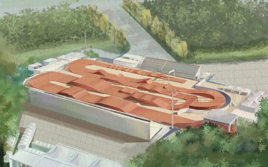 亚运场馆分布图手绘,亚运场馆创意绘画