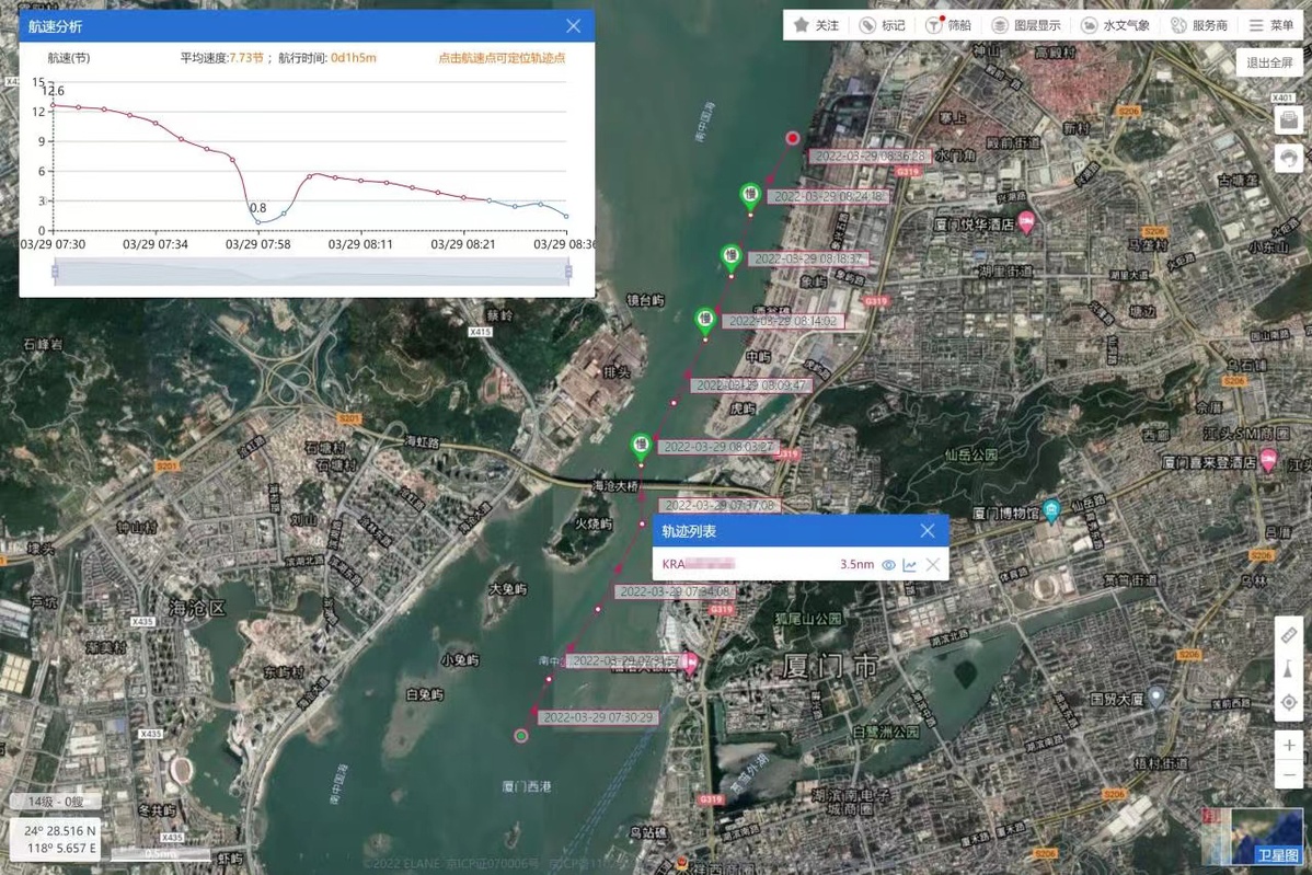 迅速响应！厦门海事局交管中心紧急处置大型杂货船主机失控险情