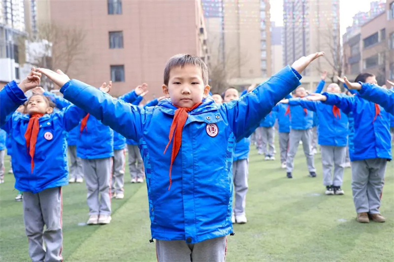 西安经开第三小学阳光大课间,曲江第十三小学运动会